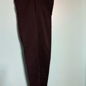 Textured Black Leggings